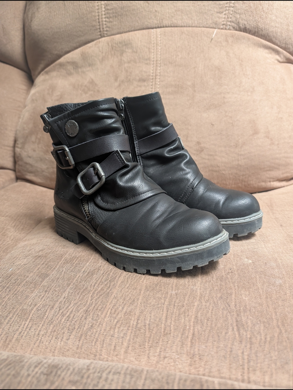 Black Buckle Accent Ankle Boots By Blowfish